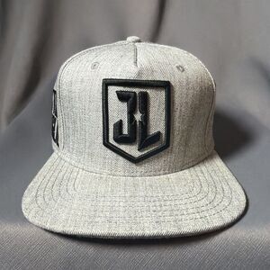 DC Comics Bioworld Gray Justice League Retro Snapback Hat -S